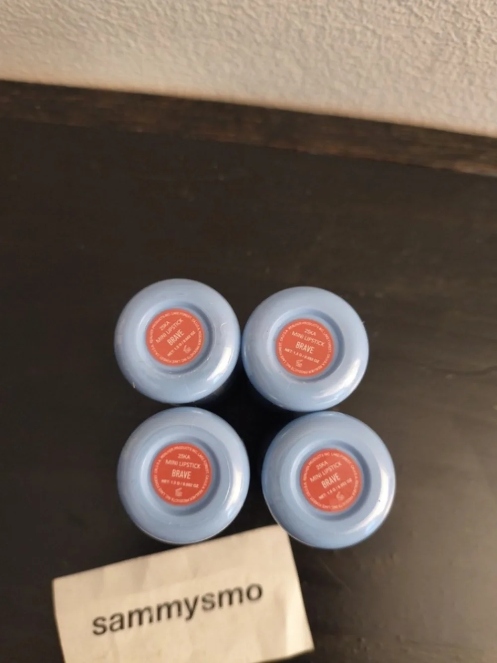 REALHER Lipstick Travel Size In Brave (Cherry Red) 0.052 oz x4